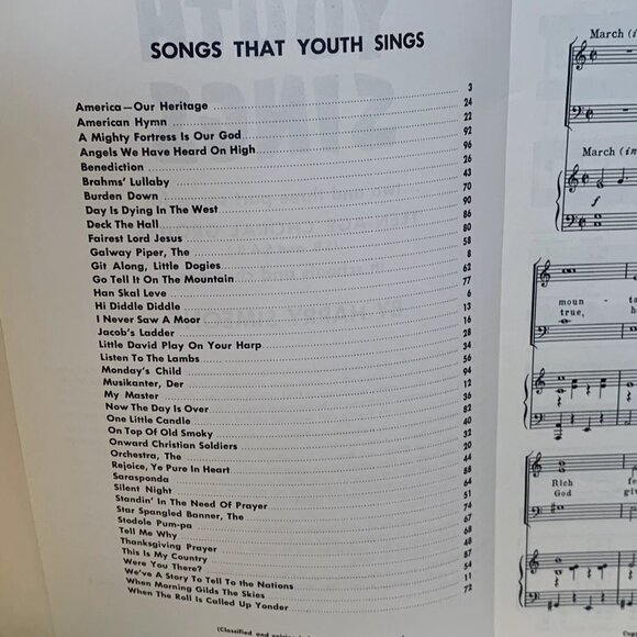 Youth Sings by Harry Simeone Fred Waring Music Presents 40 Songs For Teen Groups - Picture 4 of 5